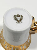 Demitasse Cup and Saucer Gold White Imperial Set Of 6