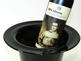Black Top Hat Art Glass Vase