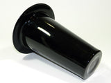 Black Top Hat Art Glass Vase