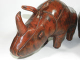 Vintage Rhino Leather Footstool Valenti Dimitri Omersa