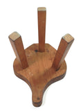 Vintage Wood Milking Stool 3 Legged