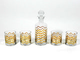 Double Old Fashion Glasses Tumbler Decanter Set