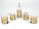 Double Old Fashion Glasses Tumbler Decanter Set