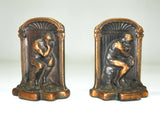 Bookends The Thinker Cast Metal Pair