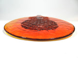 Pineapple Plate Platter Amberina Glass