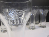 Miller Pilsner Beer Glasses Set Of 8