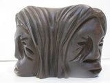 Cigar Ashtray Carved Tribal Face Tiki Hut Decor