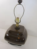 Mid Century Modern Brown Ceramic Lamp