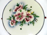 Reverse Painted Glass Plate Vintage