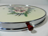 Reverse Painted Glass Plate Vintage