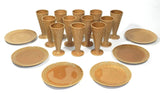 Vintage Betty Utley Ice Cream Waffle Sugar Cone Glasses And Plates