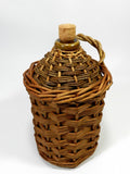 Antique Demijohn Crock Jug With Wicker Cage