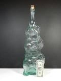 Vintage Green Glass Elephant Wine Bottle Decanter Italy