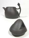 Black Cat Chinese Yixing Zisha Scholar Teapot