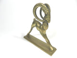 Vintage Brass Big Horn Ram Figurine Sculpture