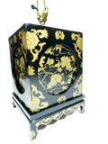 Vintage Asian Black Lacquer Lamp