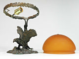 Antique Bronze Eagle Lamp Circa 1920-1935