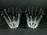 Rare Pair Of Crystal Glass Candle Holders Handmade Crystal Candelabra 12 Point Crystal Glass Spear Table Centerpiece Modern Design Contemporary Crystal Pillar Candle Holders Candlesticks Baccarat Crystal Glass Candle Holders Lalique Crystal Glass Candle Holders Waterford Crystal Glass Candle Holders Point Of Interest