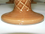 Vintage Betty Utley Ice Cream Waffle Sugar Cone Glasses And Plates
