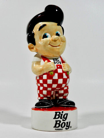 Rare Vintage Big Boy Hawaii Restaurant Collectible Memorabilia Advertising Ceramic Cup Or Vase Big Boy Burger Colors: Red White Black 1975 - 2009 Movie Prop 