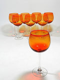 Vintage Blenko Amberina Wine Glasses