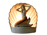 Vintage Ceramic Mermaid TV Lamp Light