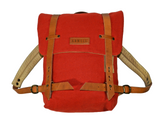 Overland Red Wool And Leather Backpack