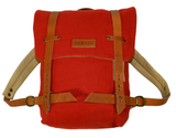 Overland Red Wool And Leather Backpack