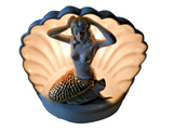 Vintage Ceramic Mermaid TV Lamp Light