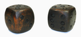 Antique Hand Carved Wood Dice