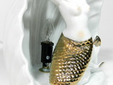 Vintage Ceramic Mermaid TV Lamp Light