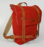 Overland Red Wool And Leather Backpack