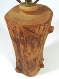 Tree Log Table Lamp Cabin Decor