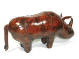 Vintage Rhino Leather Footstool Valenti Dimitri Omersa