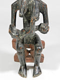 Vintage African Folk Art Statue Mother Fertility Carved Wood Sculpture