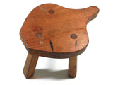 Vintage Wood Milking Stool 3 Legged