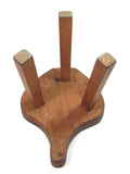 Vintage Wood Milking Stool 3 Legged