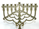 Vintage Brass Bronze Menorah Israel