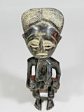 Vintage African Folk Art Statue Mother Fertility Carved Wood Sculpture