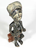 Vintage African Fertility Doll Hand Carved Wood Sculpture Mother And Child Africa Folk Art Statue Pregnant Women Conceive Wooden Birthing Dolls For Sale Prop