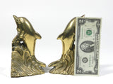 Vintage Brass Dolphin Bookends