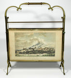 Antique Brass Magazine Rack Holder