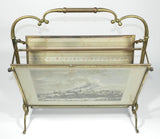 Antique Brass Magazine Rack Holder