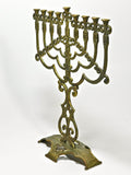 Vintage Brass Bronze Menorah Israel