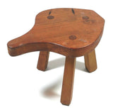 Vintage Wood Milking Stool 3 Legged