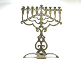 Vintage Brass Bronze Menorah Israel