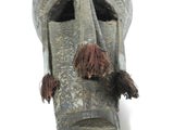 Mask African Tribal Art Carved Wood And Metal