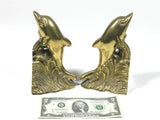 Vintage Brass Dolphin Bookends