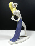 Art Deco Porcelain Dancer Figurine Signed