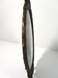 Antique Oval Picture Frame Convex Bubble Glass